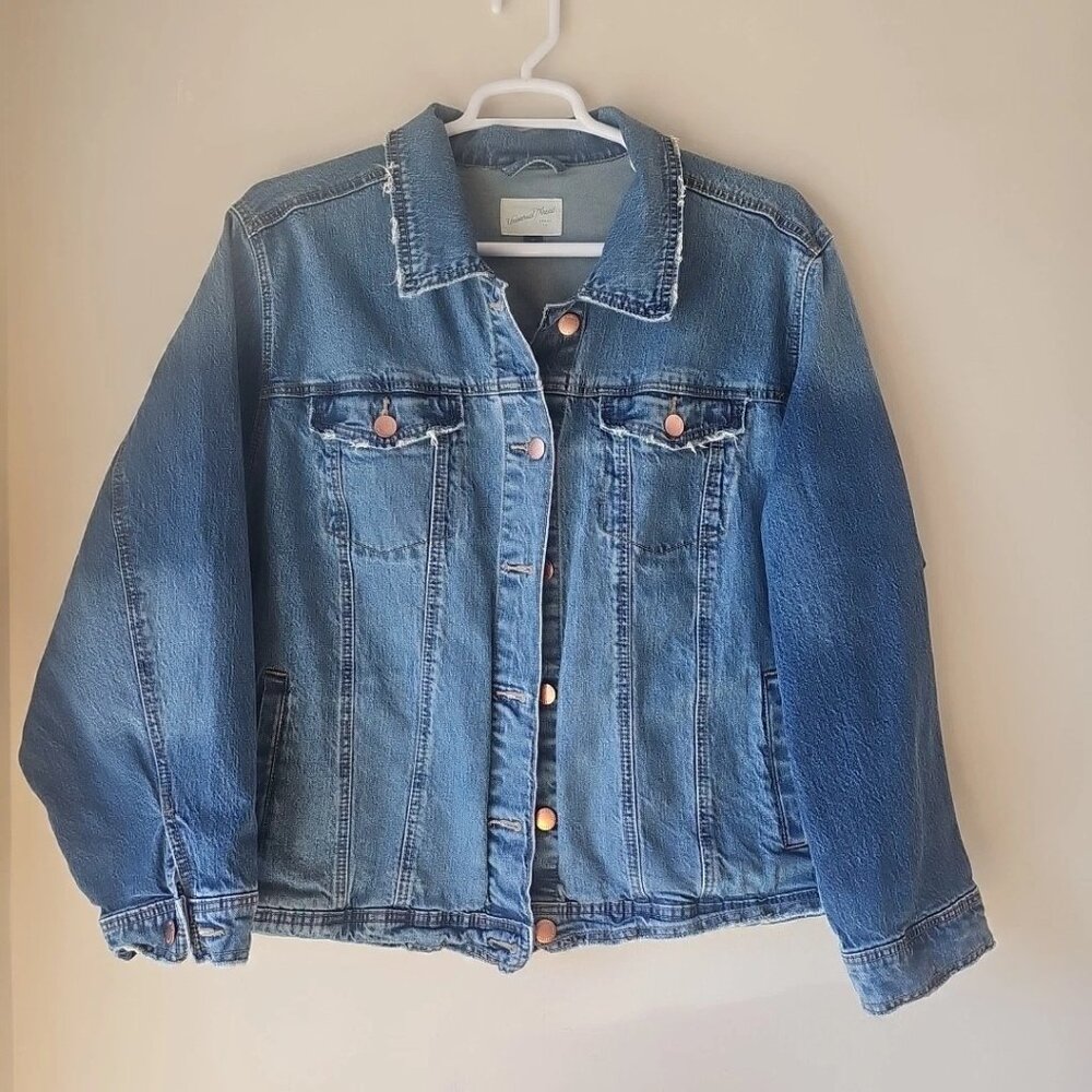 Universal Thread Denim Button Front Cotton Blend … - image 1